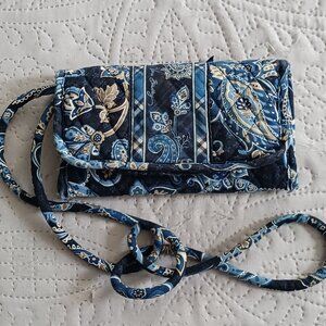 Vera Bradley 3 fold wallet with strap
